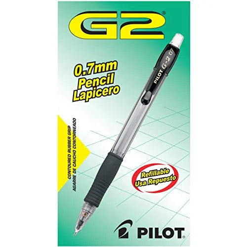 PILOT G2 Mechanical Pencils, 0.7mm Lead, with Black Accents, 12-Pack (51015)