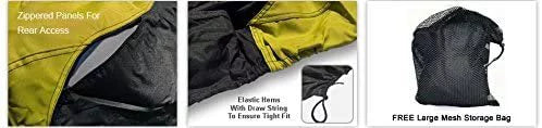 Environment Jet Ski Coating for Yamaha Wave Runner VX Cruiser HO 2015-2019 - Yellow/Black - All Environment - Trailerable - Protects from Rain, Sun, & More! Includes Trailer Straps & Storage Bag