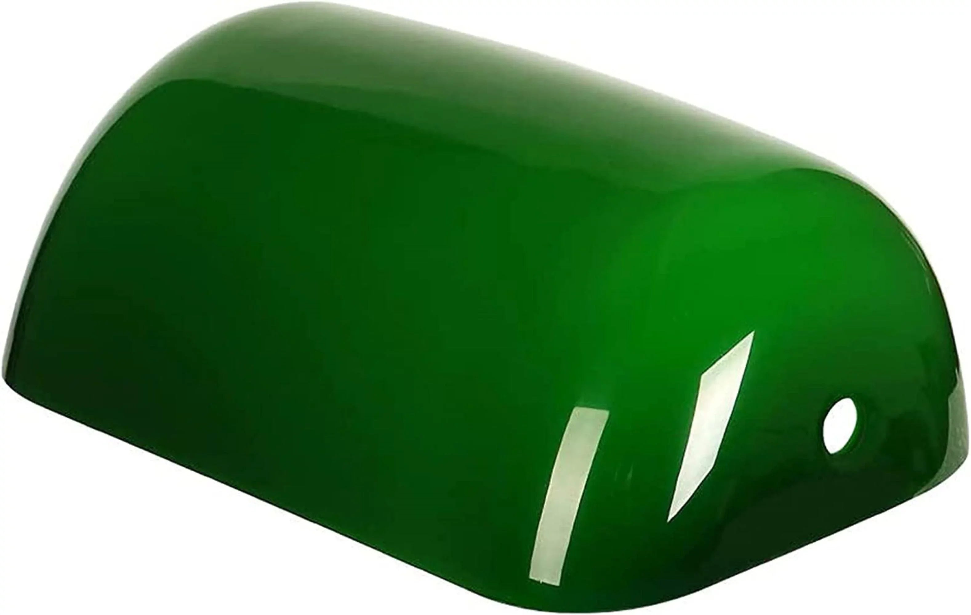 Aspen Creative 23601-21, Replacement Cased Opal Glass Shade For Bankers & Pharmacy Lamps, 8-3/4"L x 5-1/4"W x 3-1/8"H, GREEN