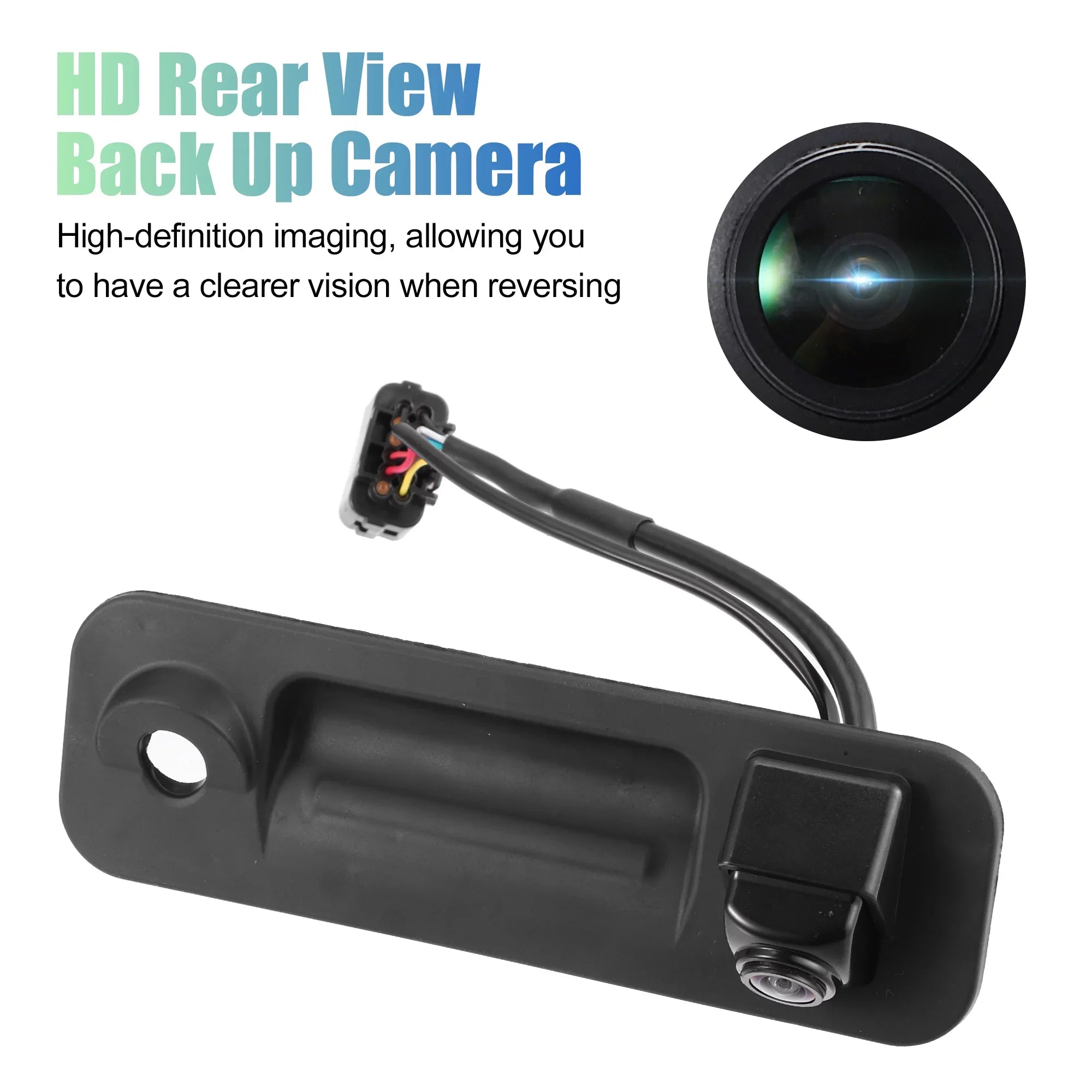 Rear View Back Up Camera Waterproof 95760-E6201 for Hyundai Sonata 2015-2017 Plastic Metal Black