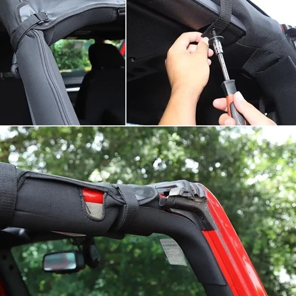 JLLOM Ultimate Leather Top Sunshade Protection for Jeep Wrangler JK JKU 07-18 - Shield Your Ride from Harsh Sunlight