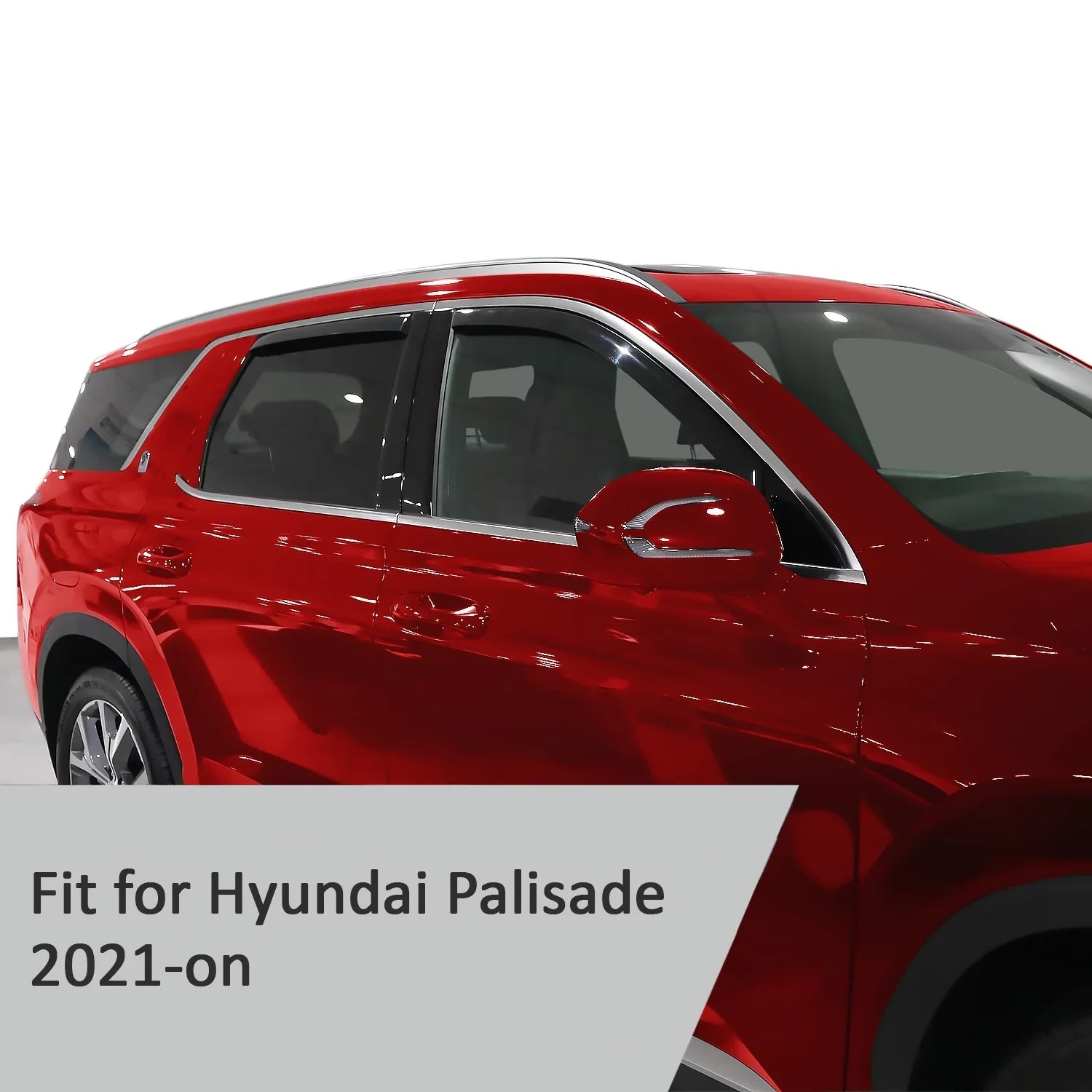 Voron Glass in-Channel Extra Strong Rain Guards for Hyundai Palisade 2021-2024, Window Deflectors, Vent Window Visors, 4 Pieces - 220240