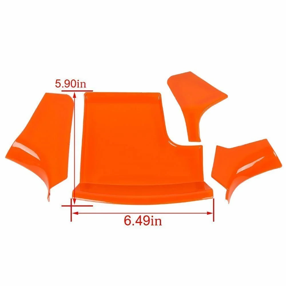 Teledu 14x Orange Inner Set Center Console Dash Shield Trim Kit