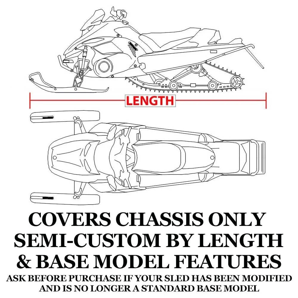 Snow Wrap Suitable for 2008-2008 Ski Doo Bombardier snowmobile model GSX LIMITED 600 HO SDI, Trailerable 600 Denier Snow Machine Sled Gear