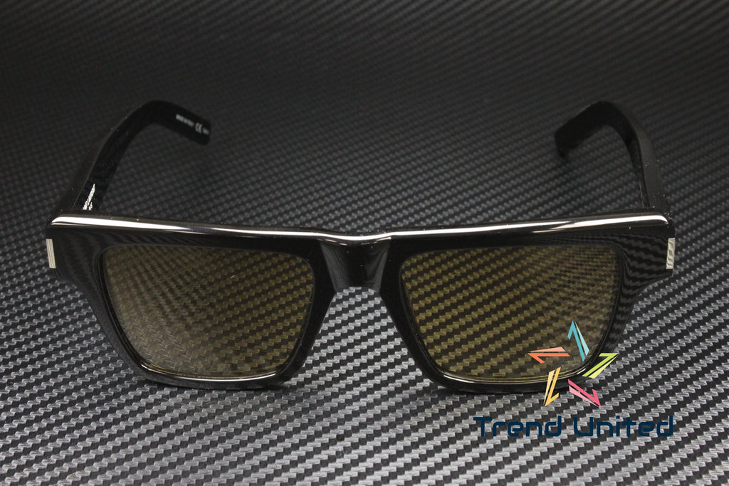 SAINT LAURENT SL 469 004 Square Black Shiny Yellow 51 mm Men's Sunglasses