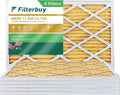 Filterbuy 10x25x1 MERV 11 Pleated HVAC AC Furnace Air Filters (6-Pack)