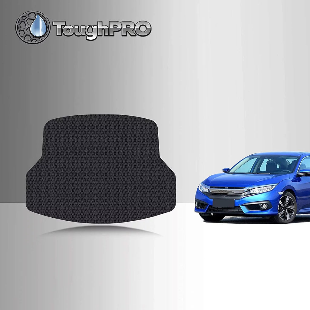 TOUGHPRO Cargo/Trunk Mat Accessories Suitable with Honda Civic SI - Sedan - All Environment - Heavy Duty - (Made in USA) - 2021
