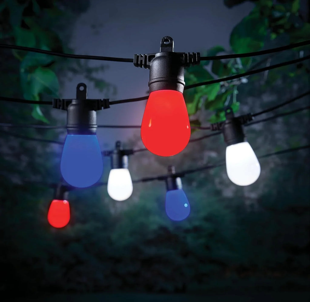 Indoor/Outdoor 24-Light 48 ft. Smart Plug-in Cafe String RGBW Color Changing LED String Light IP65 Waterproof, Dimmable for Balcony, Backyard