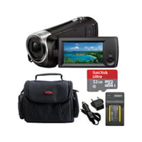Sony HD Handycam Camcorder (Black) with 32GB microSD Card and Accessory Bundle