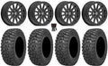 Valor V05 Beadlock 14" Wheels Black 30" Trail Saw 2.0 Tires Kawasaki Teryx Mule