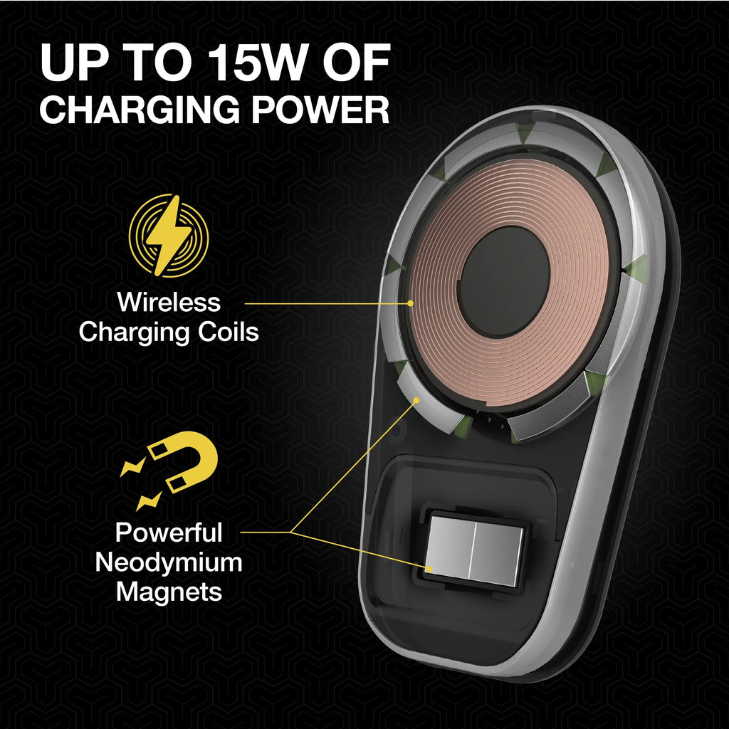 Scosche MPQ5DV-SP1 Dash/Vent Magnetic Wireless Charging Mount Fitting W/ MagSafe iPhone, Galaxy