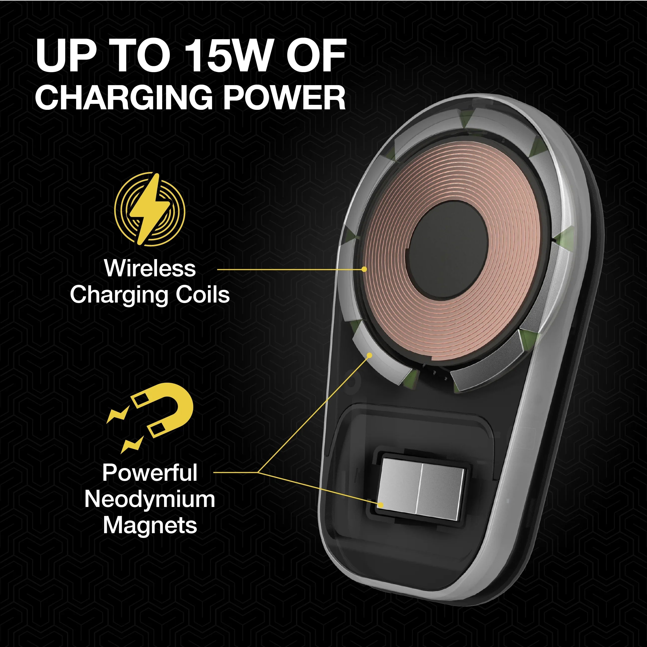 Scosche MPQ5DV-SP1 Dash/Vent Magnetic Wireless Charging Mount Fitting W/ MagSafe iPhone, Galaxy