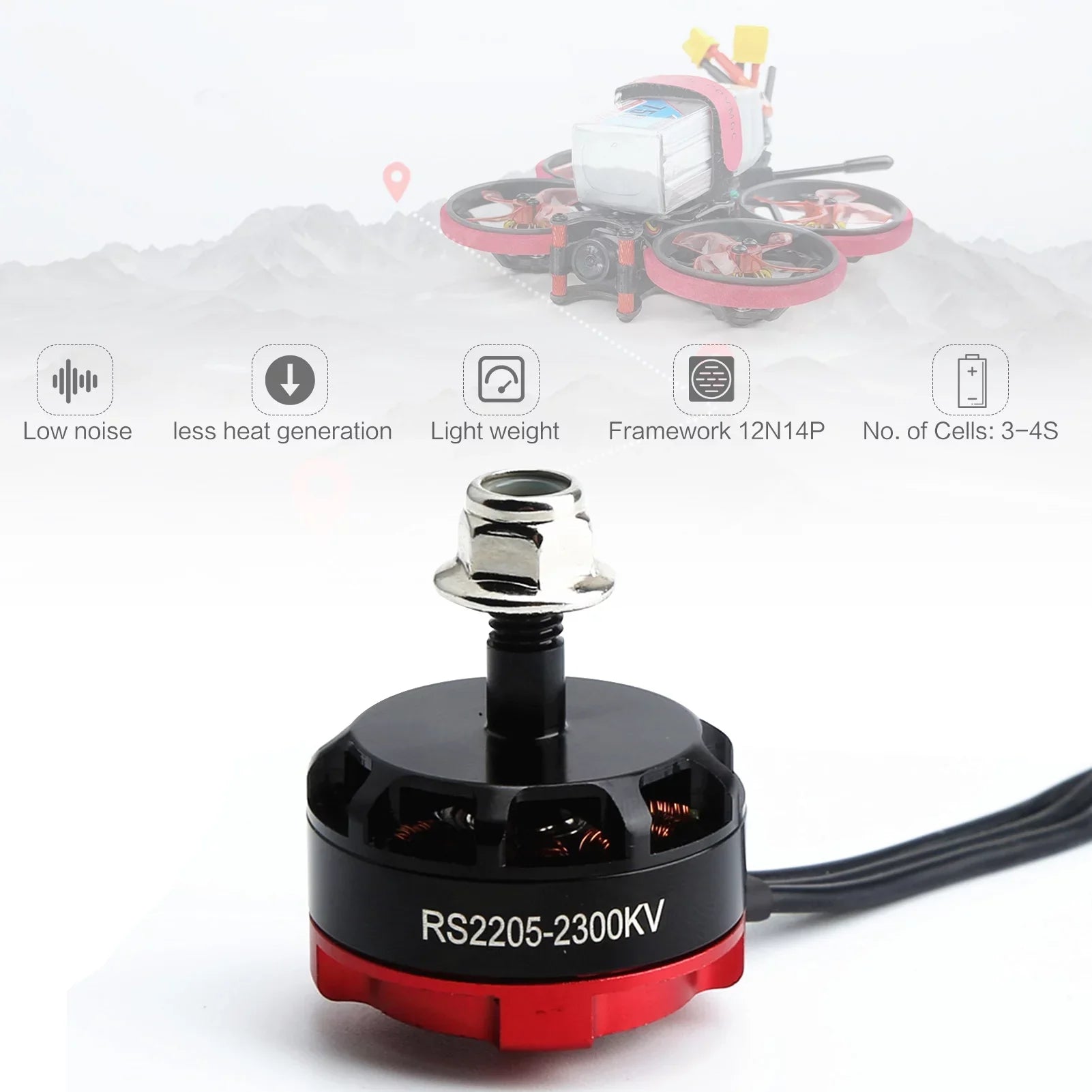 Dazzduo ESC,Motor Motor Motor FPV Motor FPV RC 2205 2300KV Motor FPV RC Drone 2205 RC Drone 2300KV Motor Motor