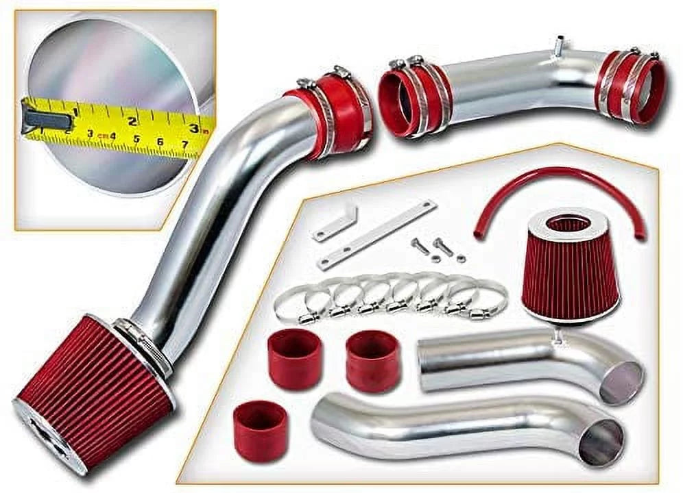 Rtunes Racing Cold Air Intake Kit + Filter Combo RED Fitting For 90-97 Suitable Ford Thunderbird 3.8L V6 N/A