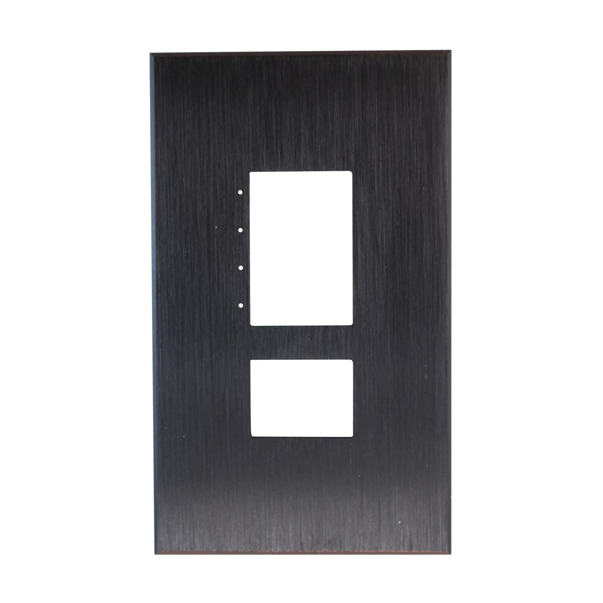 Lutron NT-C11-NFB-BLA Nova T Series Combination Wall Plate, 1 Gang, Anodized Black Metal Finish