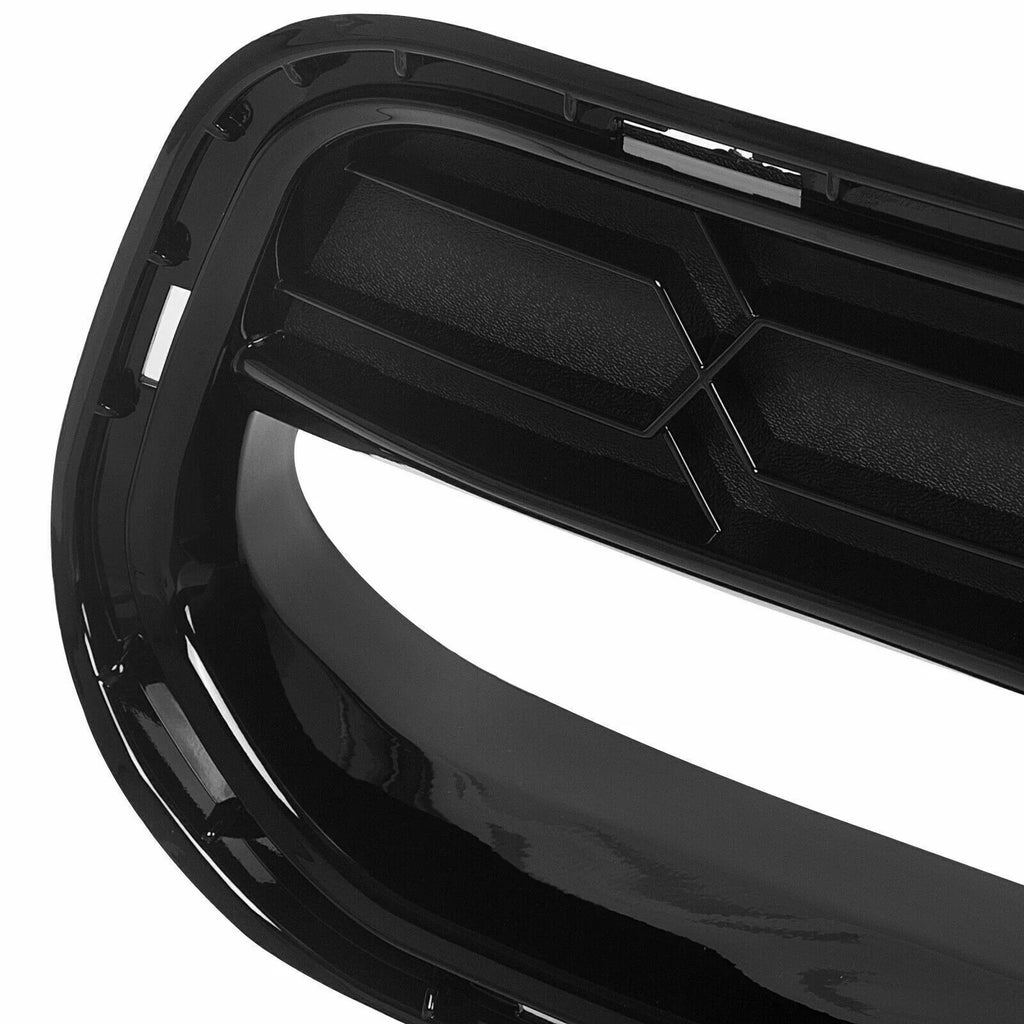 Kojem Front Lower Grille for 2014-2019 Chevrolet Corvette C7 All Models Z06 Style Bumper Protection Painted Glossy Black Plastic (W/O Front Camera Bracket)