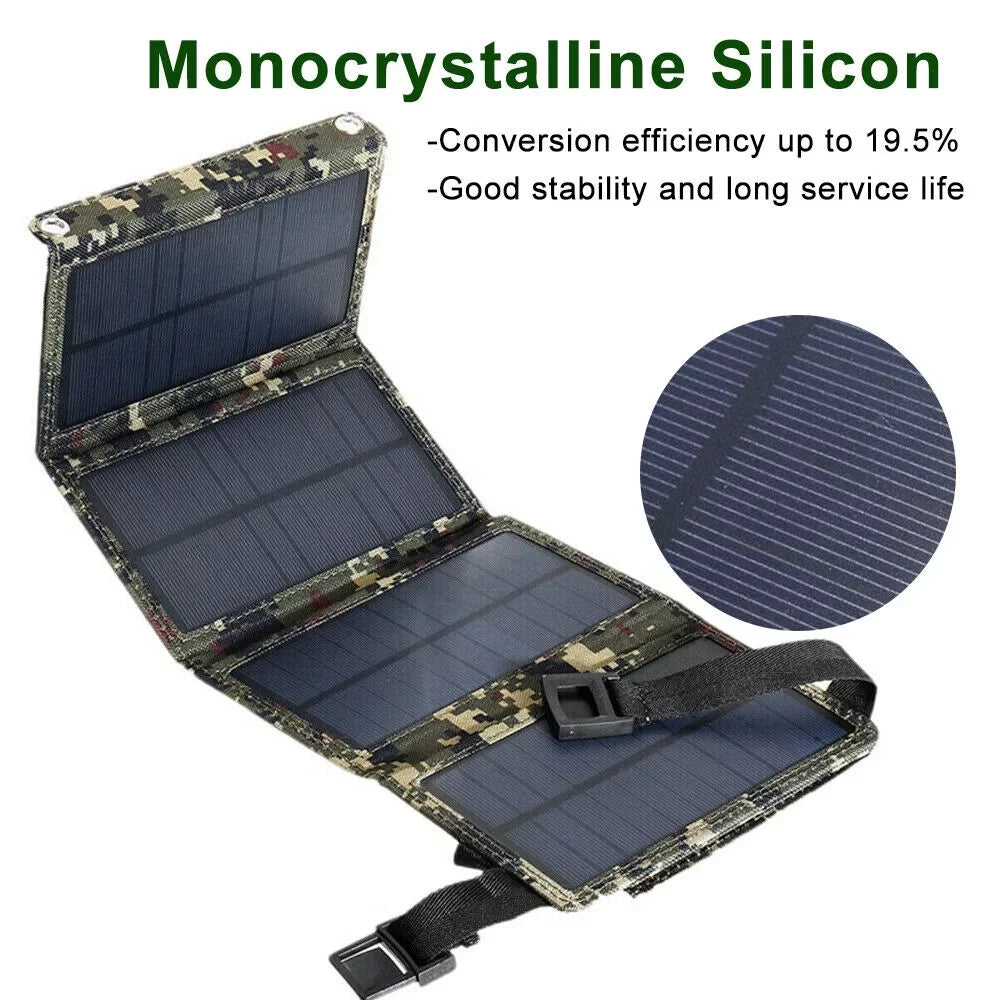 Jahy2Tech Foldable Outdoor 80W USB Solar Panel Portable Phone Charger Camping Hiking Rechargeable Battery High Caliber