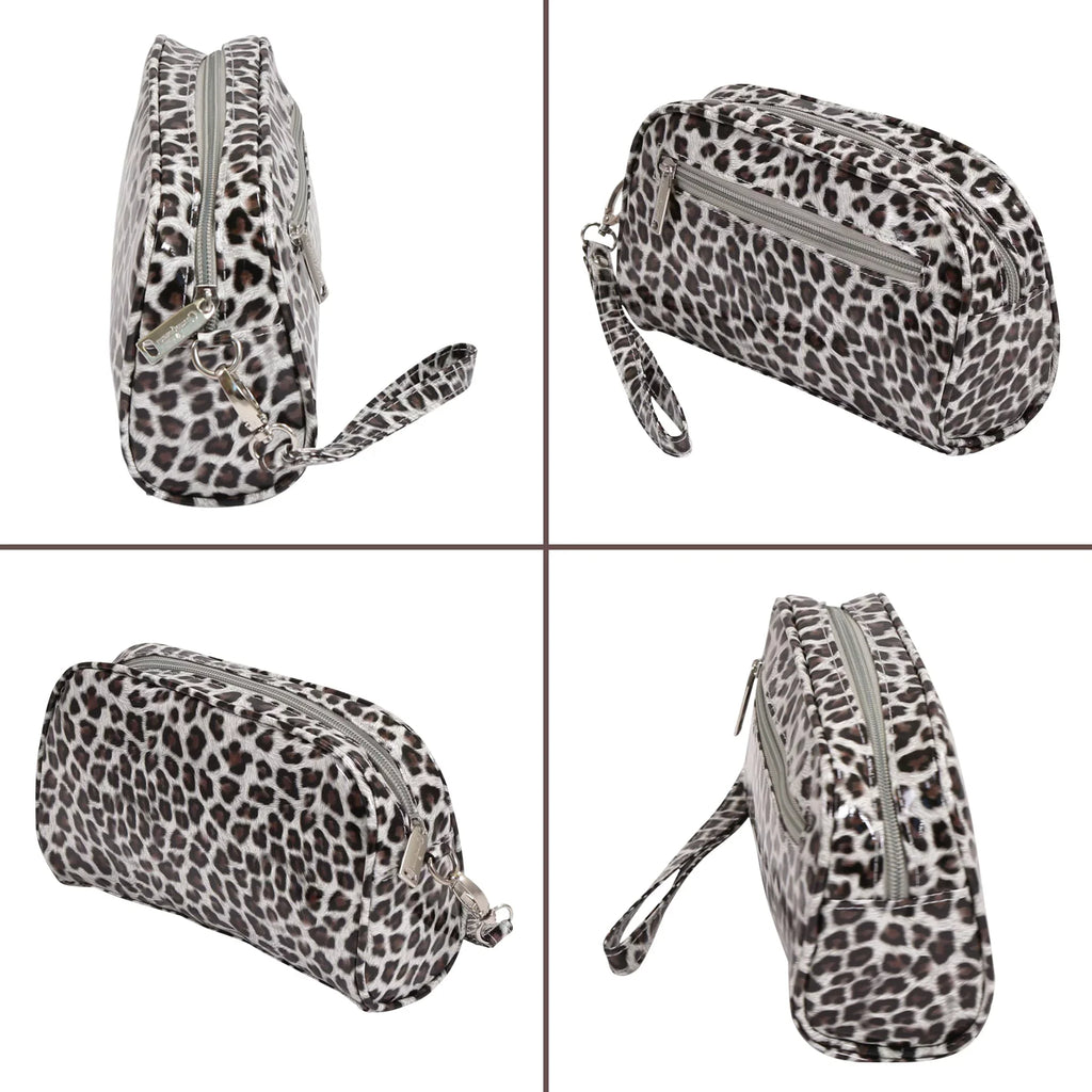 Picnic Gift 7666-PK Margarita-Insulated Cosmetics Bags with Removable Wristlet, Pink Reptilian