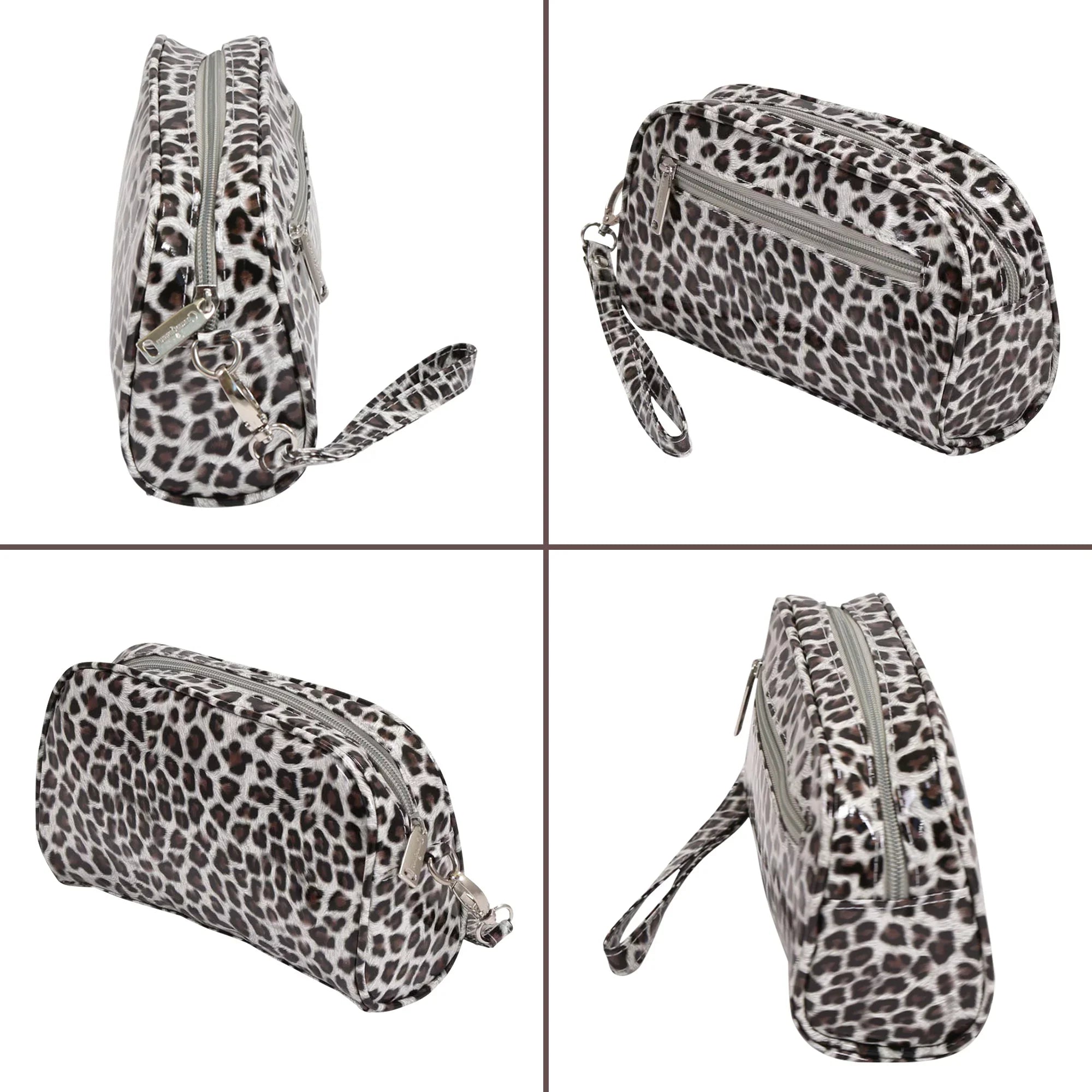 Picnic Gift 7666-PK Margarita-Insulated Cosmetics Bags with Removable Wristlet, Pink Reptilian