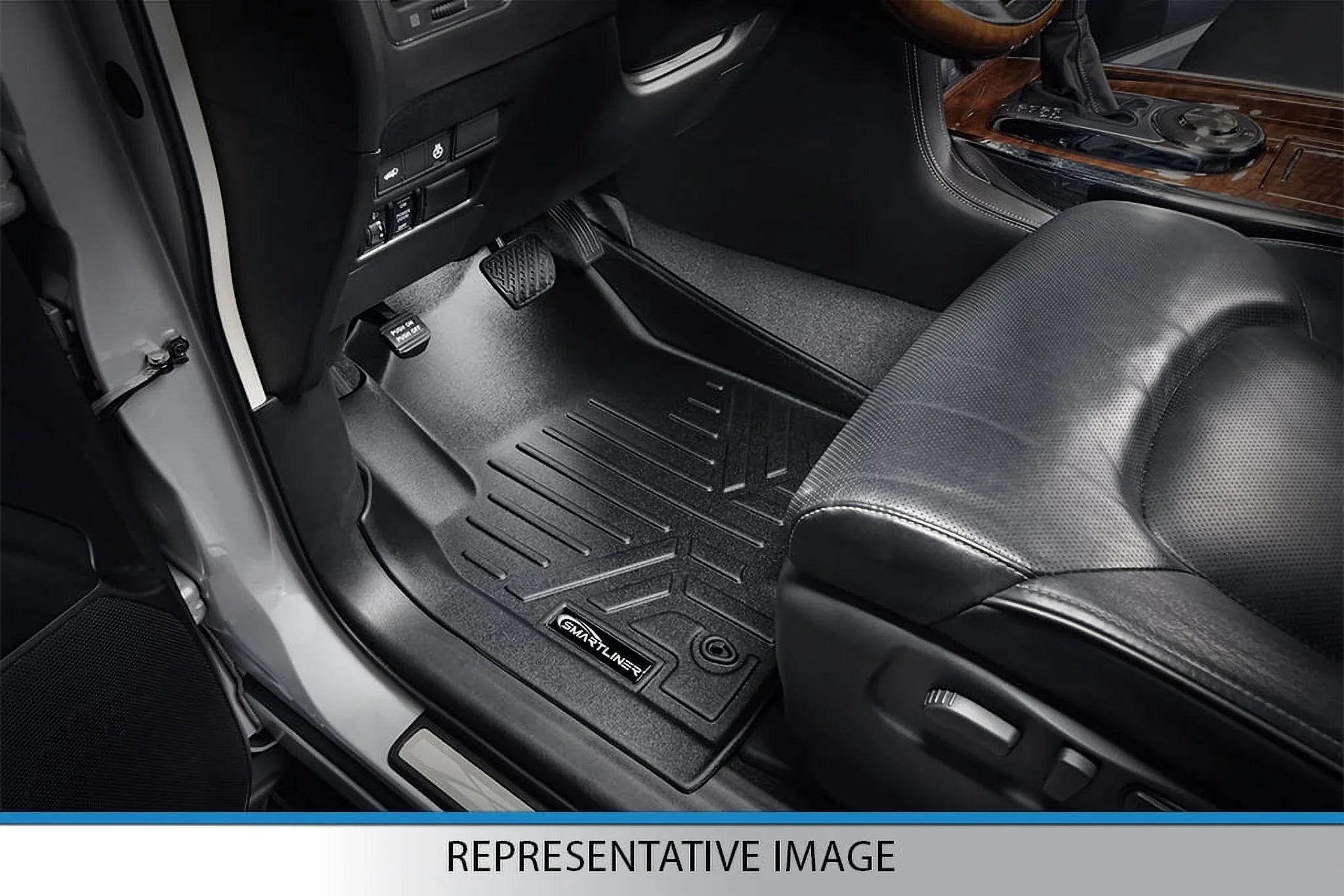 Smartliner All Climate Floor Mats 3 Rows Black Set for 2017-21 Chrysler Pacifica