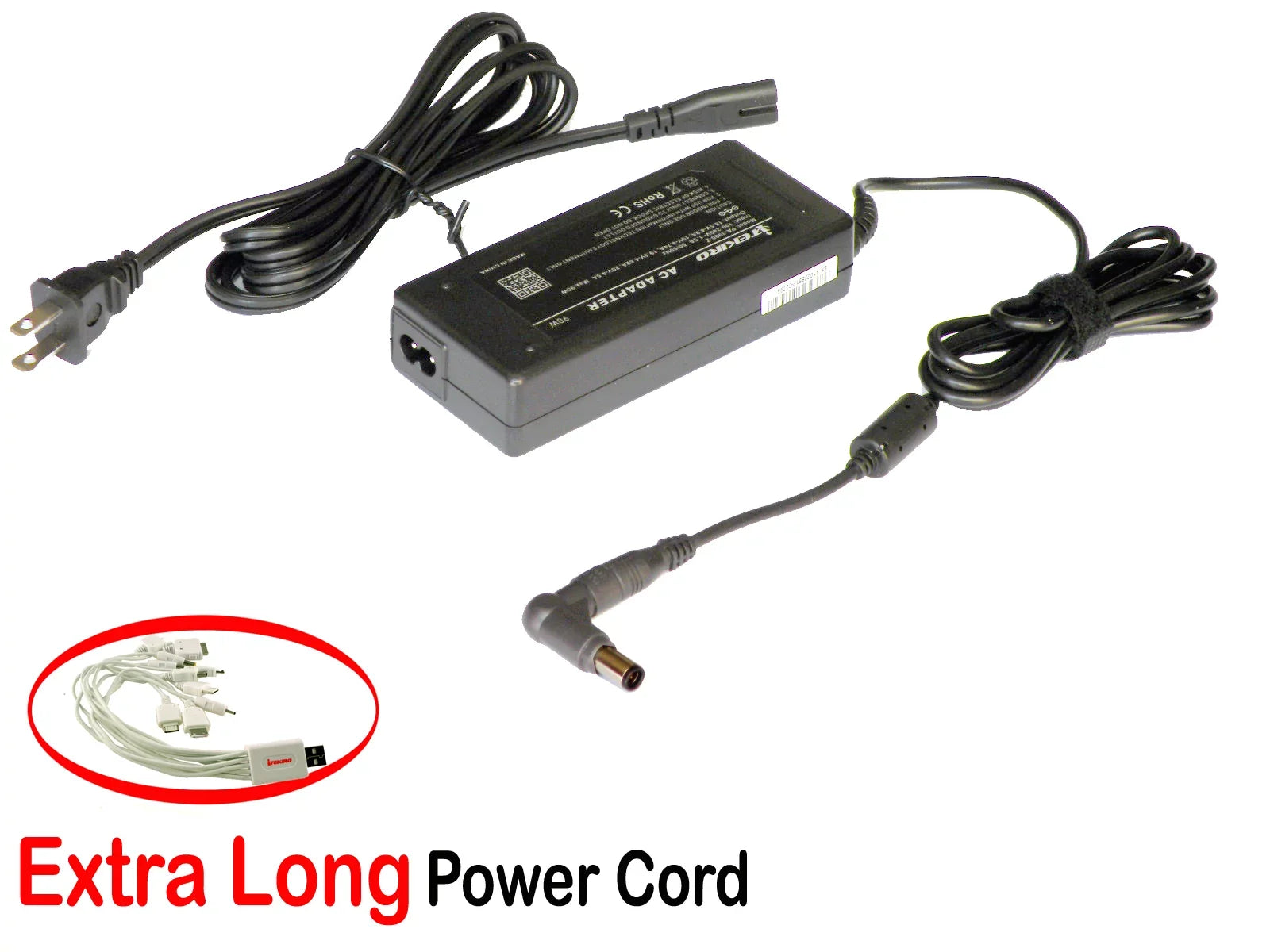 iTEKIRO 90W AC Adapter for Dell Latitude XFR D630, XT Tablet PC, XT2, XT2n, XT3 - P05S001, Z, Zn; Precision 15 3540, 15 3541, M1210, M140, M20, M2300