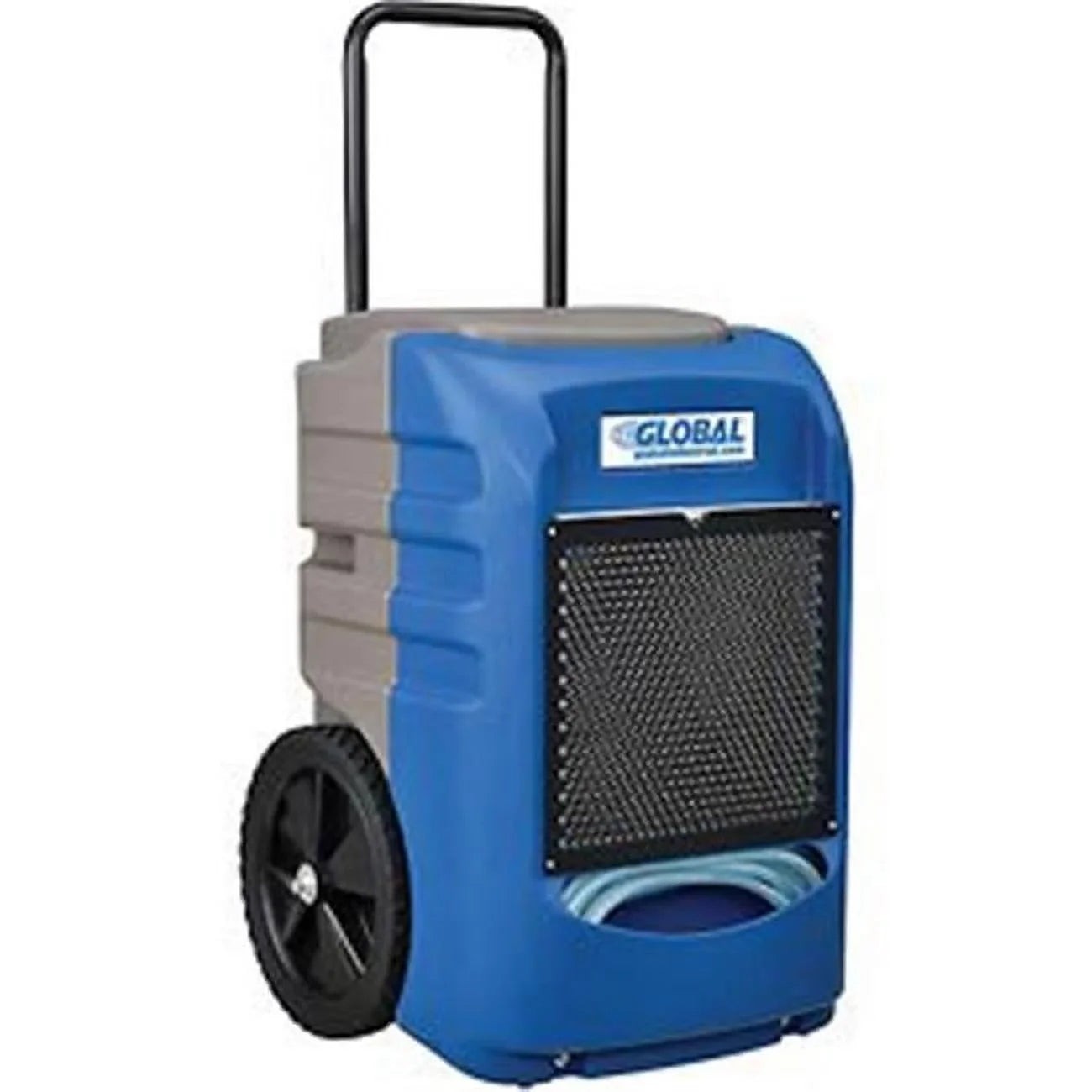 Global Industries Dehumidifier Commercial Grade Refrigeration 145 Pints Day Dehumidification with Water Pump - Blue