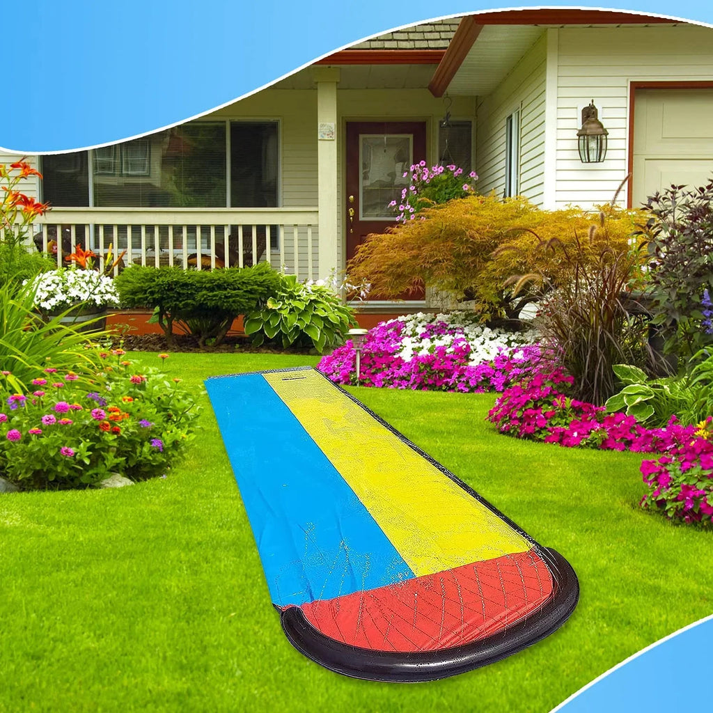 Edele 15.5ft Water Slide Summer Fun for Lawn Inflatable Crash Pad