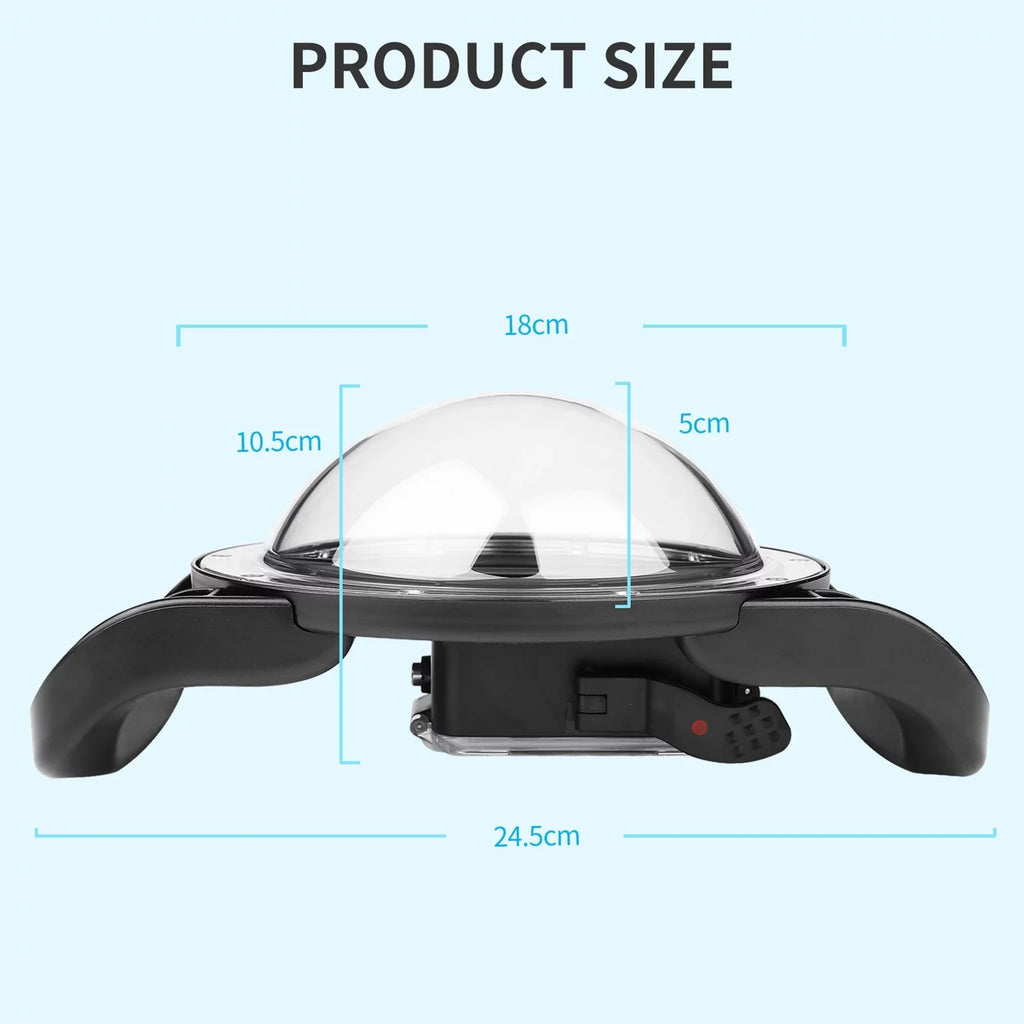 SHOOT Dome Port,Dsfen Case Camera Case 180° Wide 9 10 45m Waterproof 180° Dual Handle Port Camera Dual Handle Port Waterproof Case Camera Case 45m Port 9 Camera Mashem