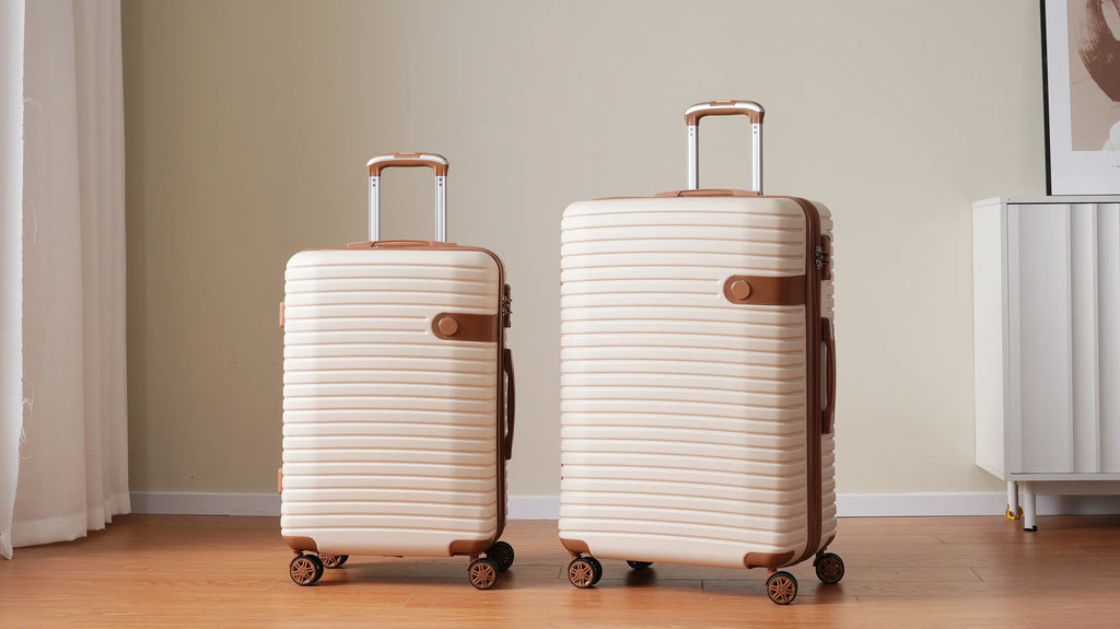 4 Piece Luggage Set Suitcase Set, ABS Hard Shell Lightweight Expandable Travel Luggage with 4 Packing Cubes, TSA Lock, Suitcases With Spinner Wheels for Men Women 16''20''24''28''