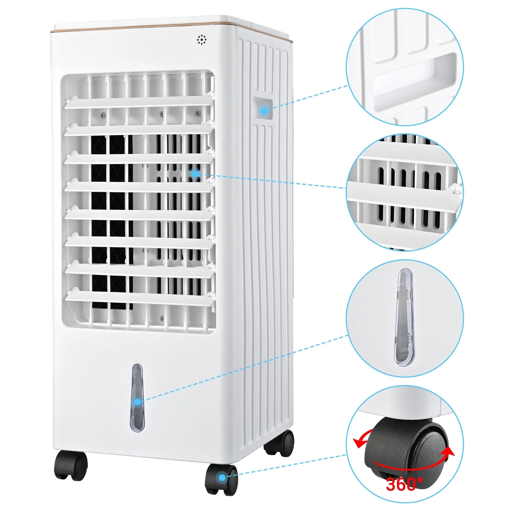 Versatile 3-in-1 Evaporative Air Cooler with Double Tanks - Stay Cool