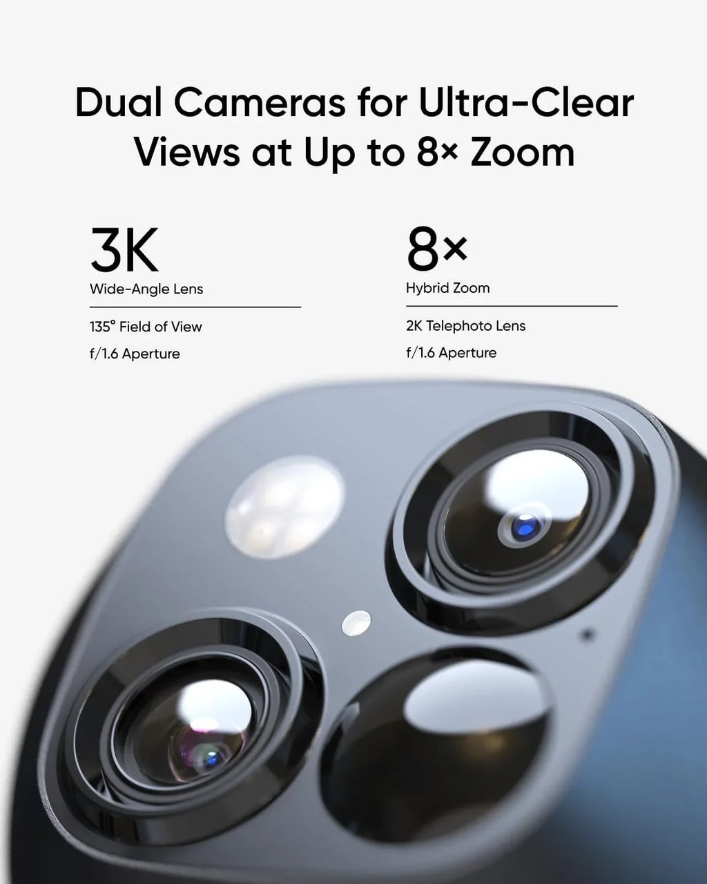 eufy Security SoloCam S340, Solar Security Camera, Wireless Outdoor Camera, 360° Surveillance, No Blind Spots, 2.4 GHz Wi-Fi, No Monthly Fee, HomeBase S380 Fitting