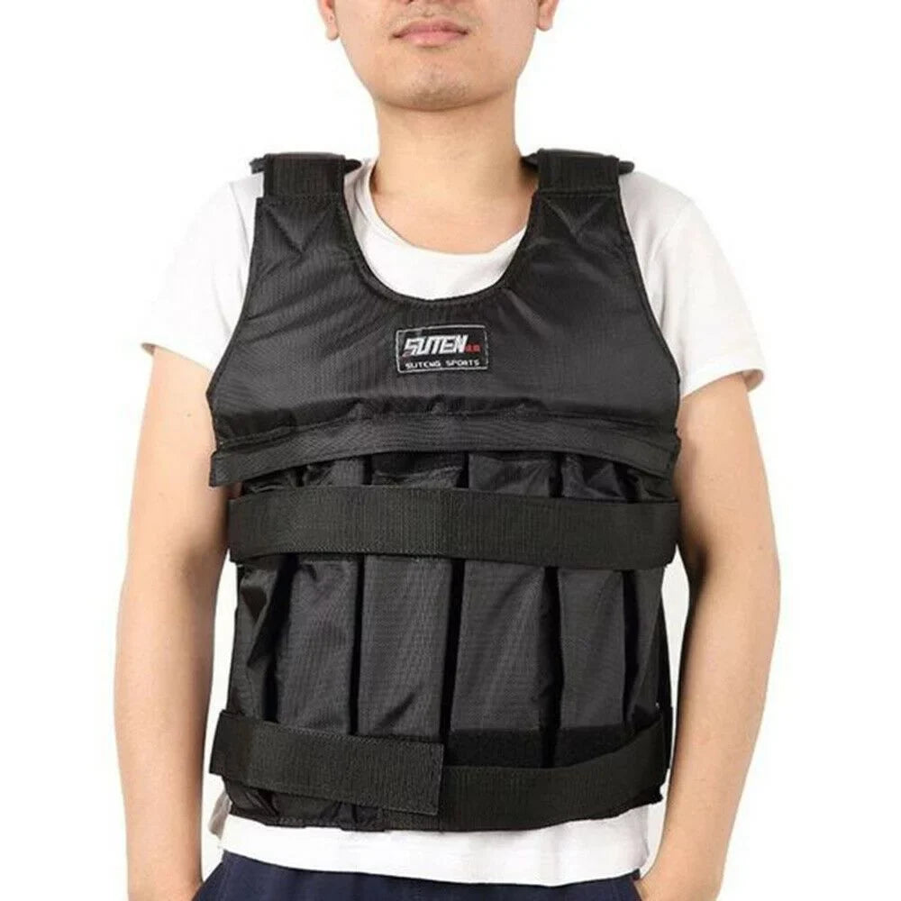 Gym Weighted 44lbs-110lbs Running Workout Weight Vest Adjustable Weight Vest Training Fitness Adjustable 110LBS(50KG)