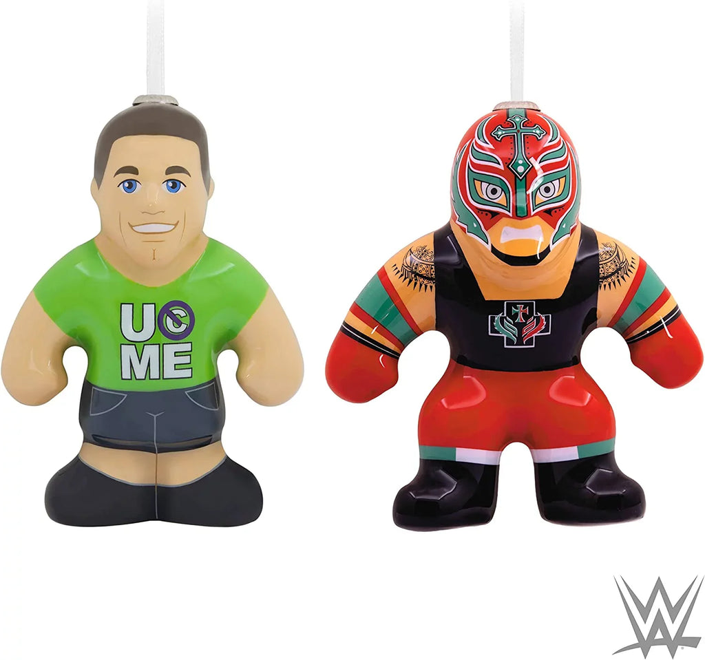 Hallmark Ornaments (WWE John Cena and Rey Mysterio Decoupage), Set of 2