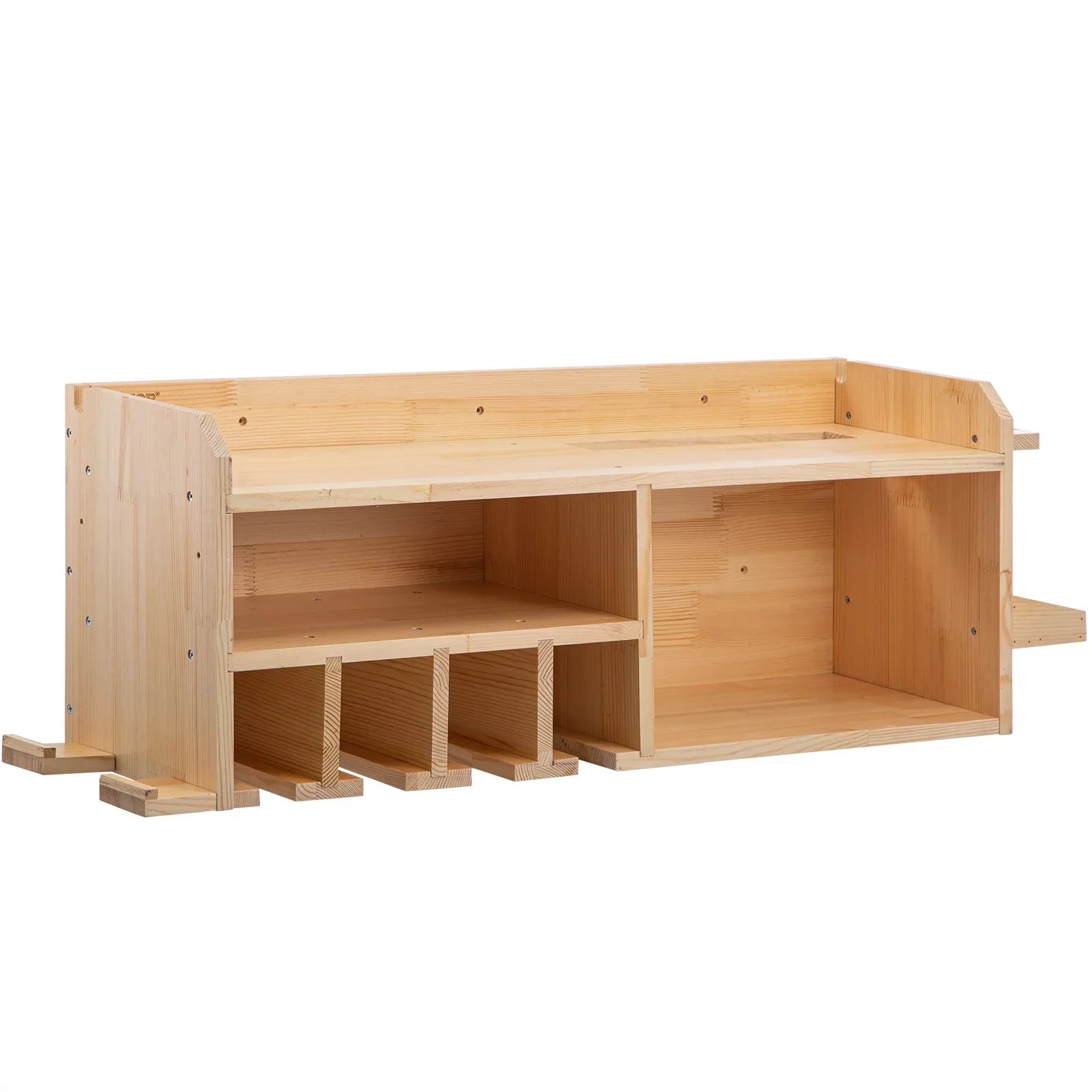 BENTISM Power Tool Organizer Drill Wall Tool Holder 4 Slots 3-shelf Wall Mounted