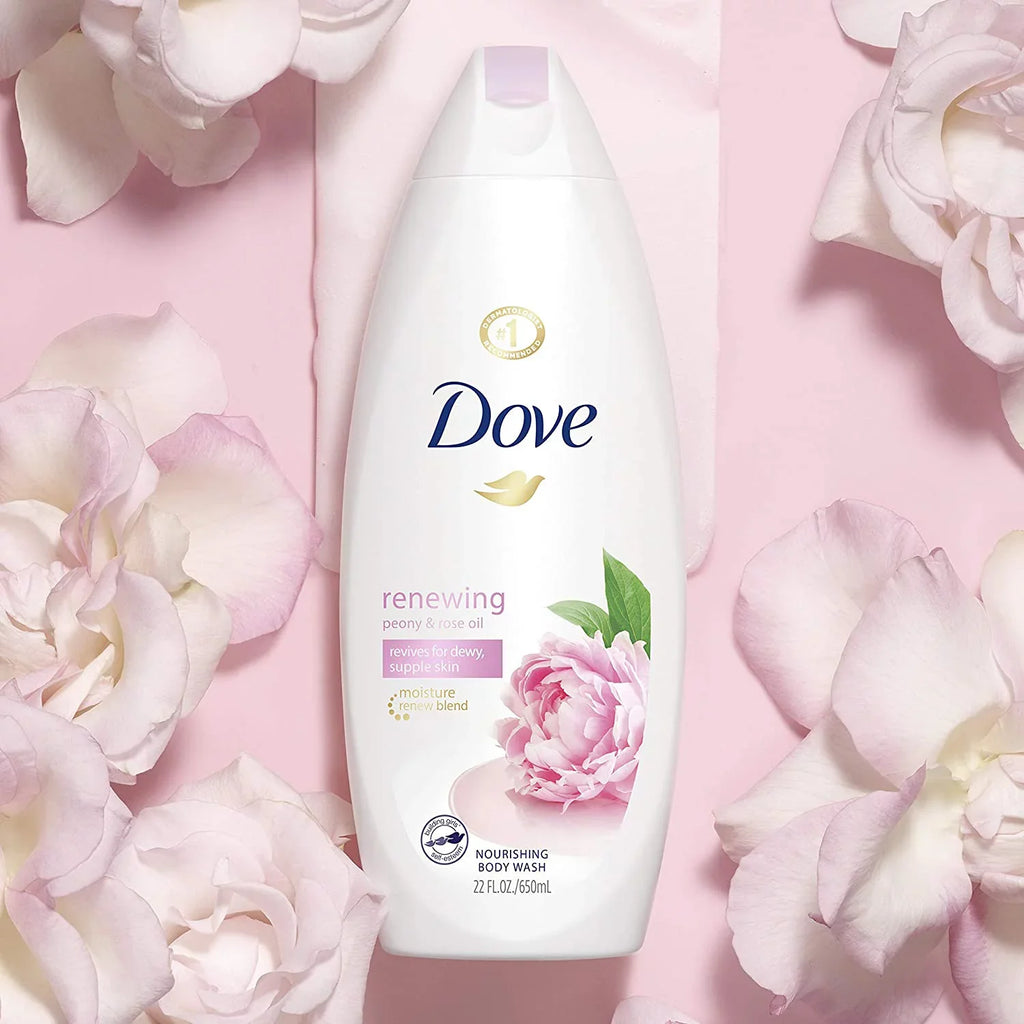 Dove Purely Pampering Body Wash, Sweet Cream and Peony, 22 oz, 3 Pack
