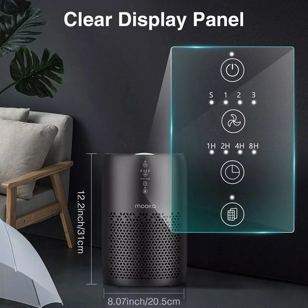 HiSmartLife Air Purifier for Home Large Room 861 sq ft, H13 HEPA Filter Air Cleaner for Bedroom Office