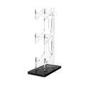 3 Tier Controller Bracket Gadget Non Slip Mat Strong Transparent Decoration Acrylic Headset Hanger for Game Desk Controller Accessories PS5 Black