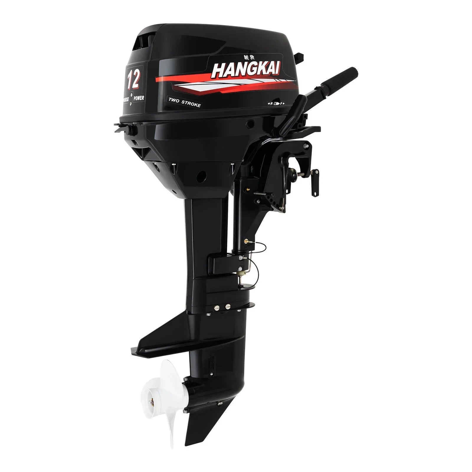 Outboard Motor, 2 Stroke 12 hp 169cc Heavy Duty Craft Engine Fishing Watercraft Motor w/CDI System Water Cooling System (2 Stroke 12 hp)