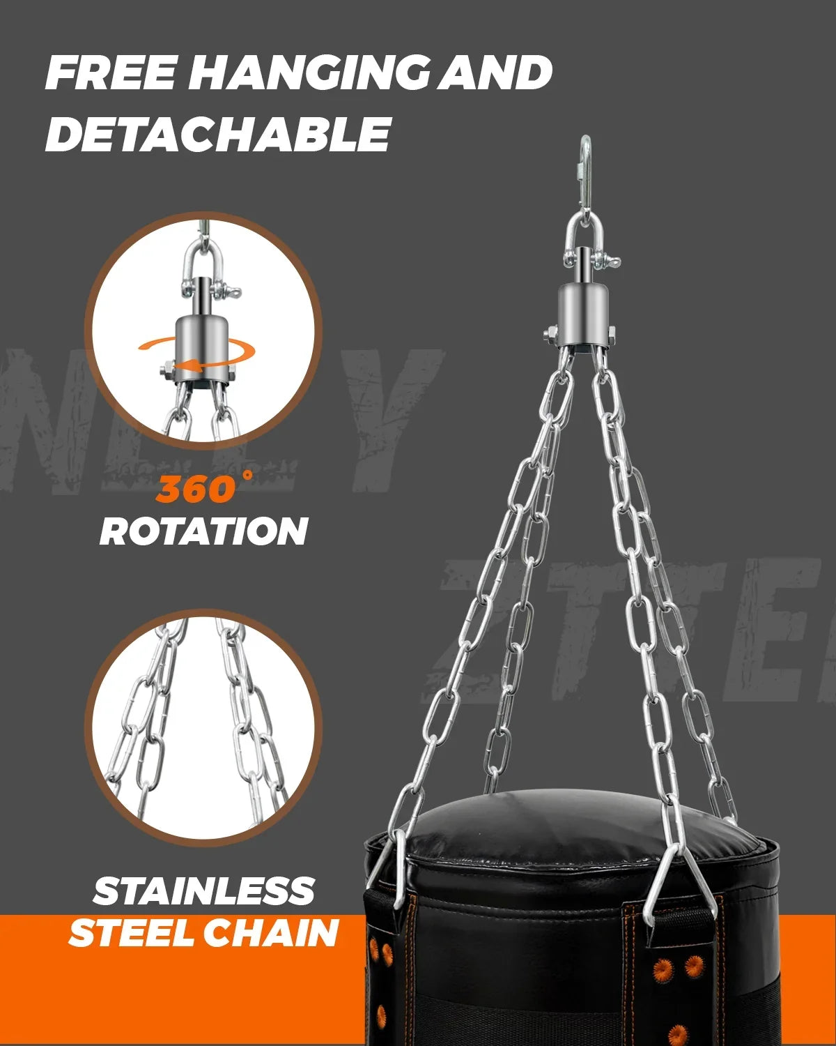 ZTTENLLY Hanging Punching Bag - Pre-Filled, PU Leather, Excellent Rebound - Heavy Boxing Bag for Adults Kids Top-notch for Boxing, MMA, Kickboxing…