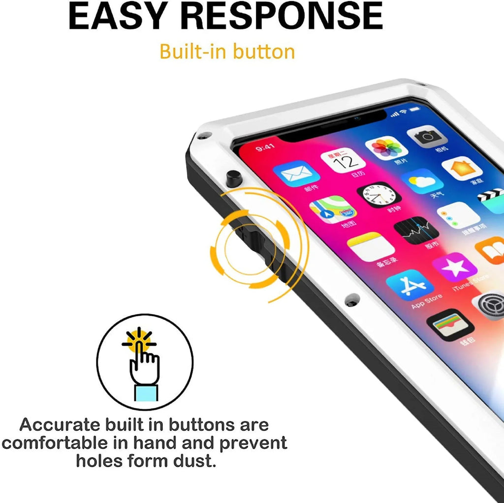 Gorilla Glass Aluminum Metal iPhone 5s Case (Silver) Heavy Duty Military Grade Shockproof and Scratch Impervious Protection, Rugged Outdoor Travel
