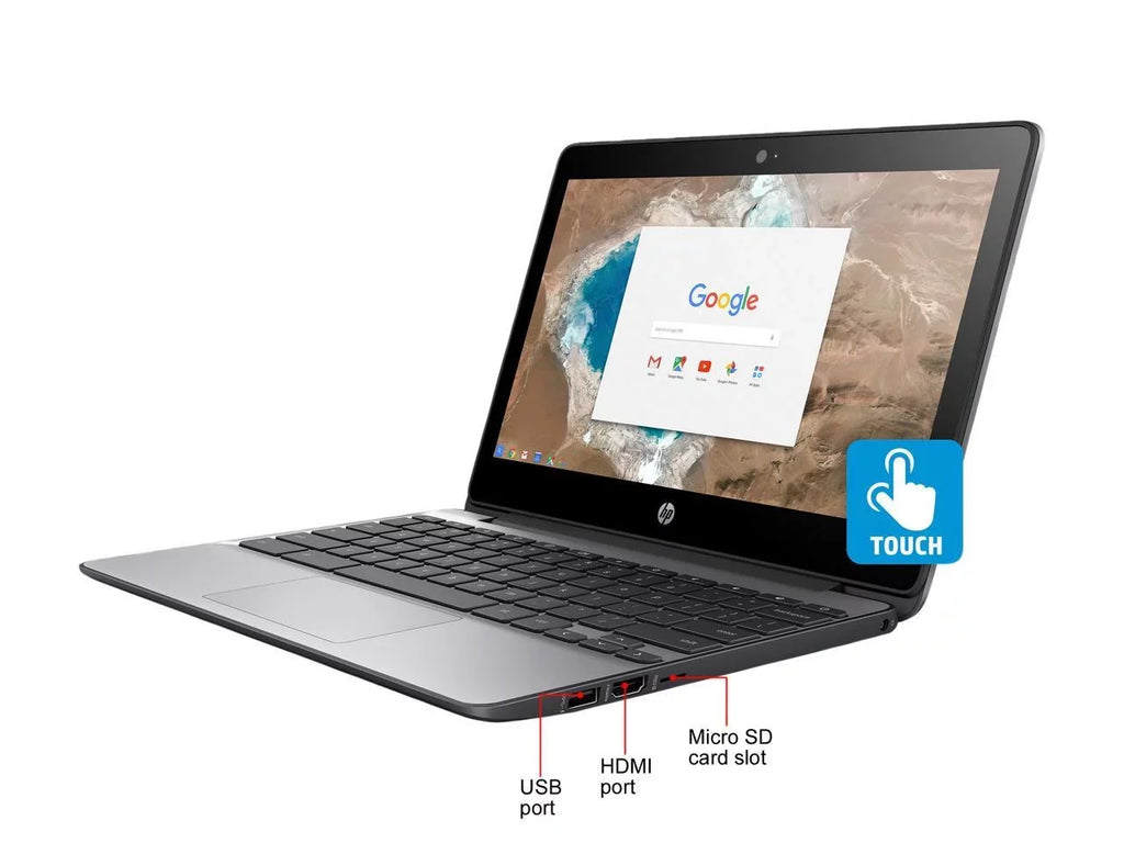 Restored HP 11-v020nr Chromebook Intel Celeron N3060 1.60 GHz 4 GB RAM 16 GB HD 11.6" Touchscreen (Refurbished)