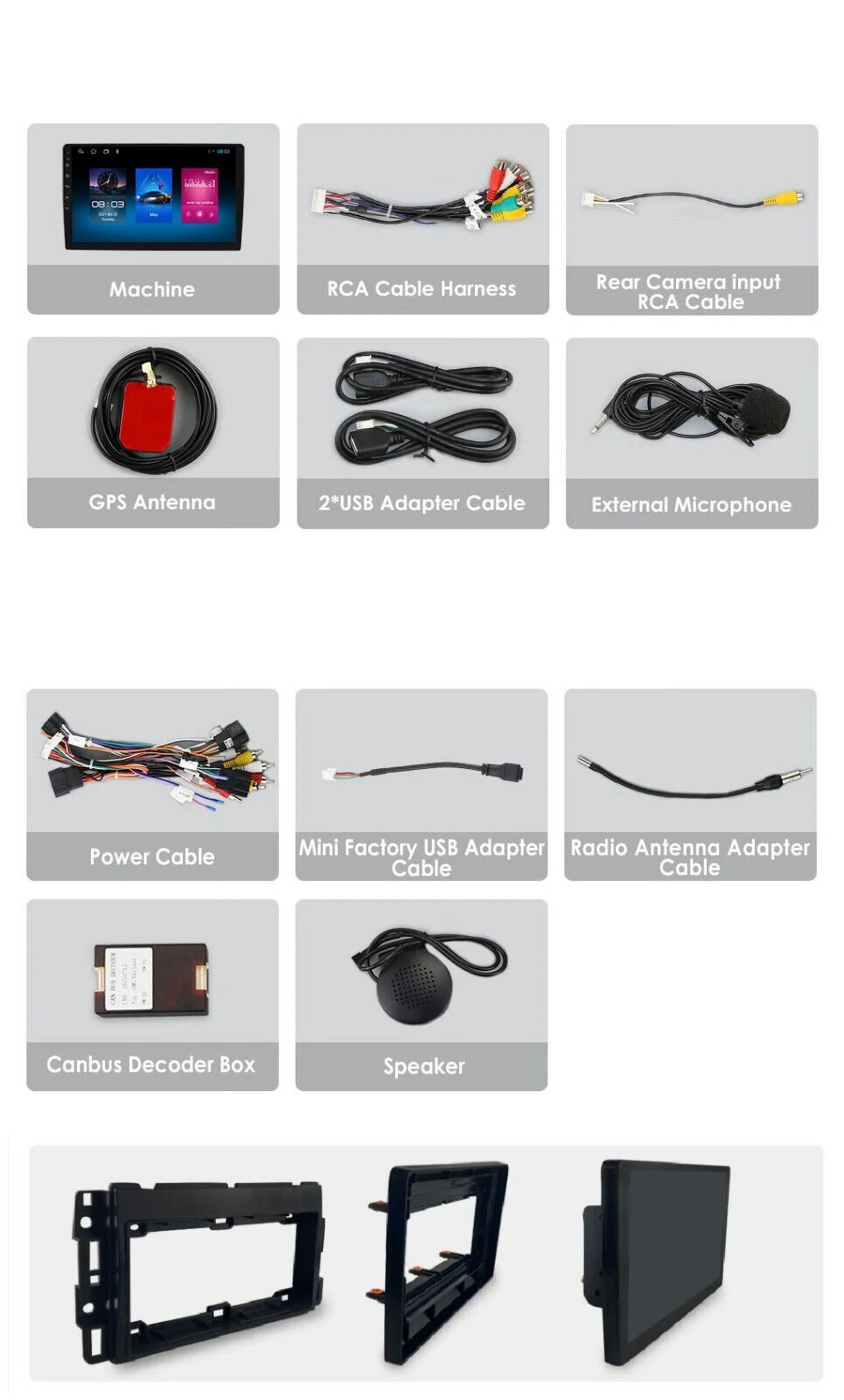 For GMC Yukon Chevy Tahoe Suburban Android 12 Octa Core 4GB RAM Apple Carplay Car Stereo AM FM Radio GPS Environment
