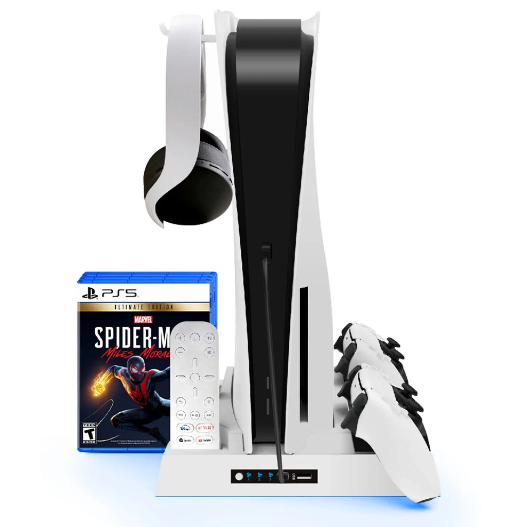 For PS5 Controller Charger Station Vertical Cooling Fan Stand For Playstation 5