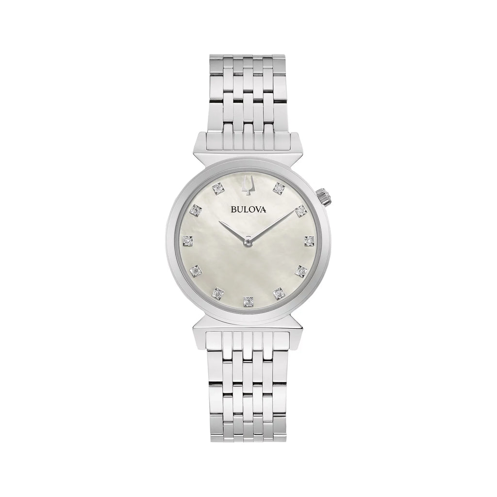 Bulova Women's Regatta Diamond Accent Stainless Steel Watch 96P216