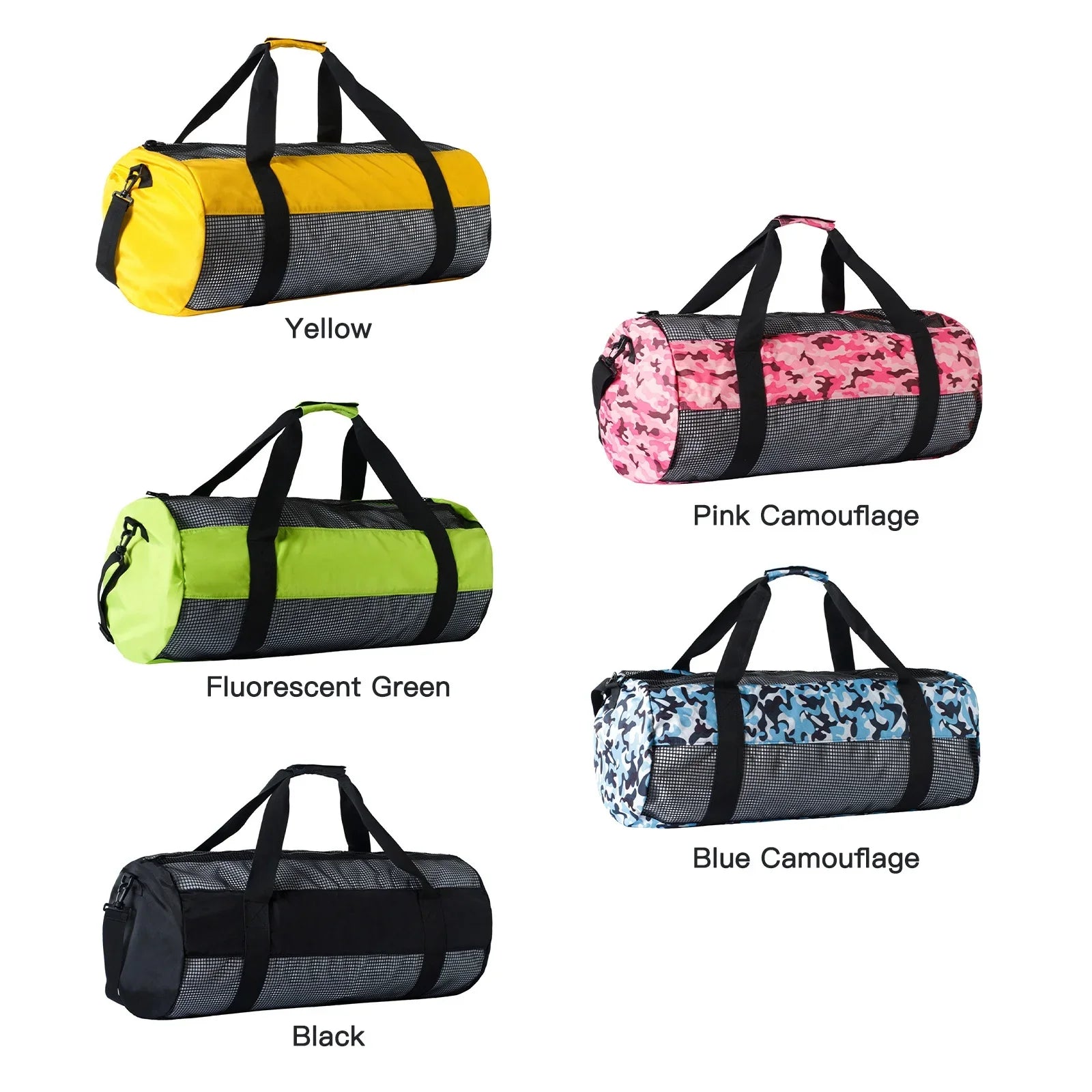 Bisofice Bag,Pvc Zipper Strong Mesh Easy To Easy To Carry Dive Mesh Easy Snorkel Dive Mesh To Carry Pvc Zipper Long-lasting Nylon Mesh Dive Snorkel Qisuo Mesh Dive Huiop