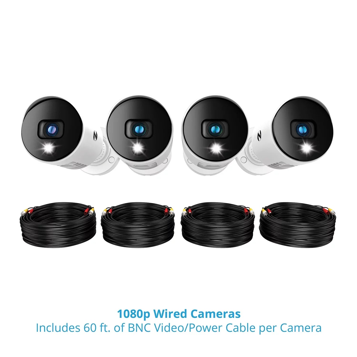 Night Owl Bluetooth 8 Channel DVR with 1TB Hard Drive, and 4 Wired 1080p HD Spotlight Security Cameras, Outdoor, HDMI Connector