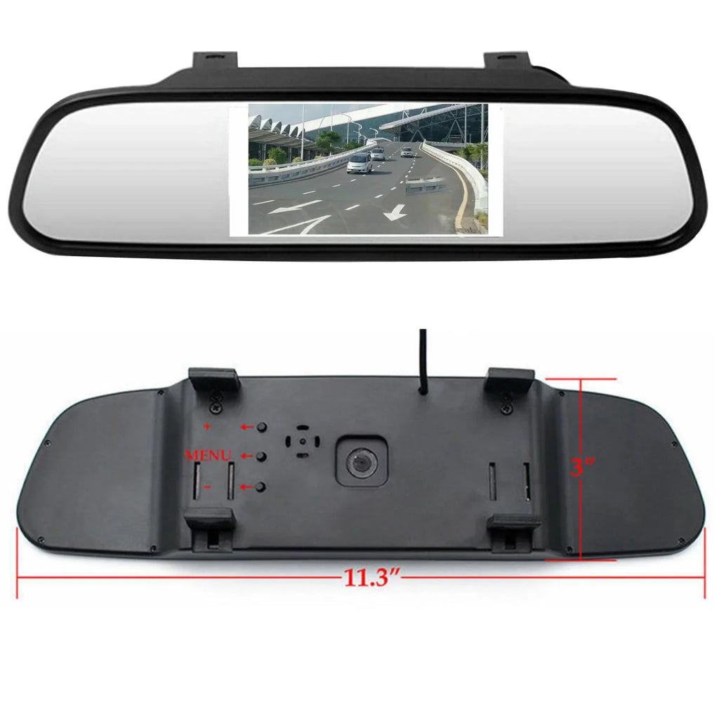 Reverse Car Camera + 4.3" Car Mirror Monitor Kit Vehicle Security System