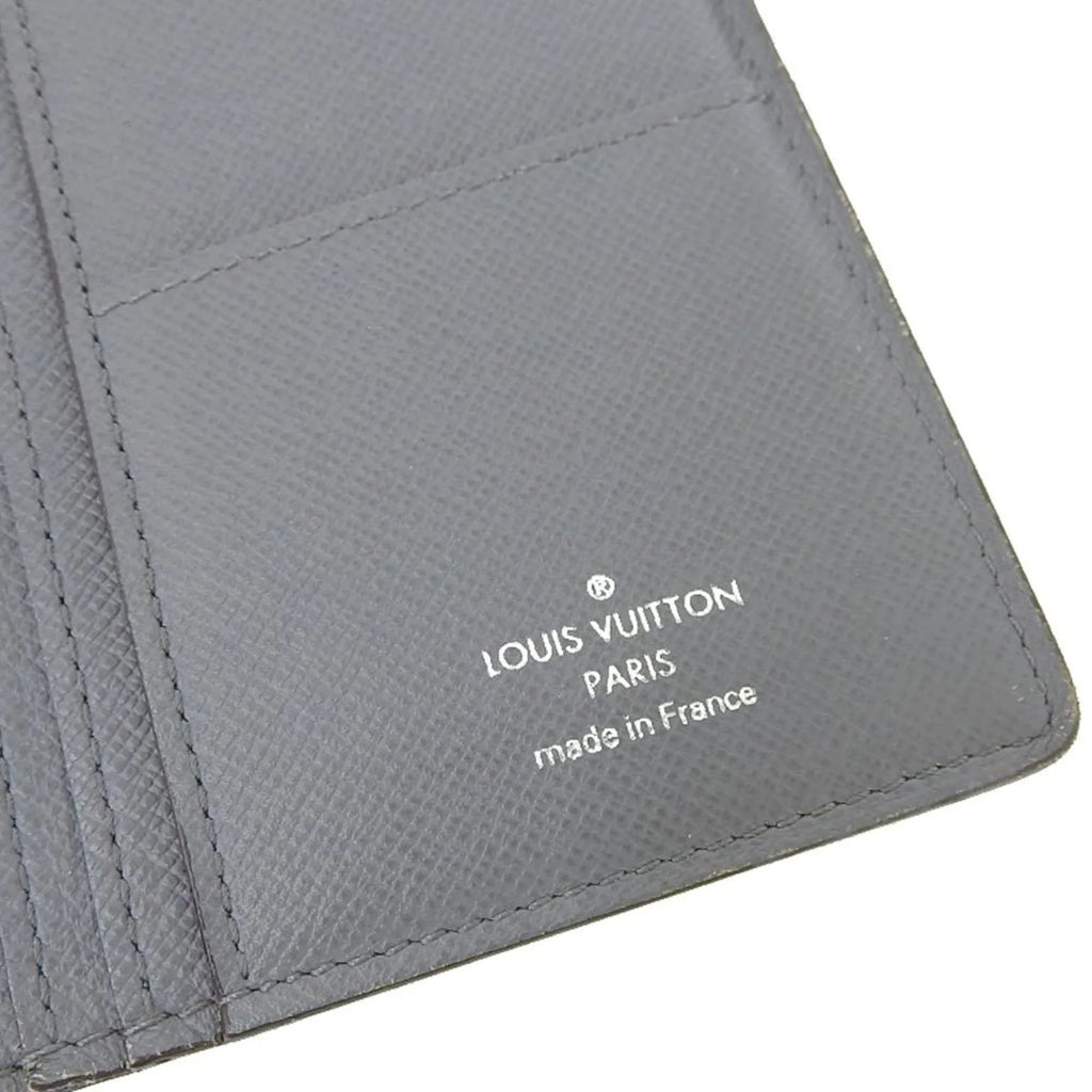 Pre-Owned Louis Vuitton LOUIS VUITTON Taiga Portefeuille Brother Bifold Long Wallet Glacier M32653 (Good)