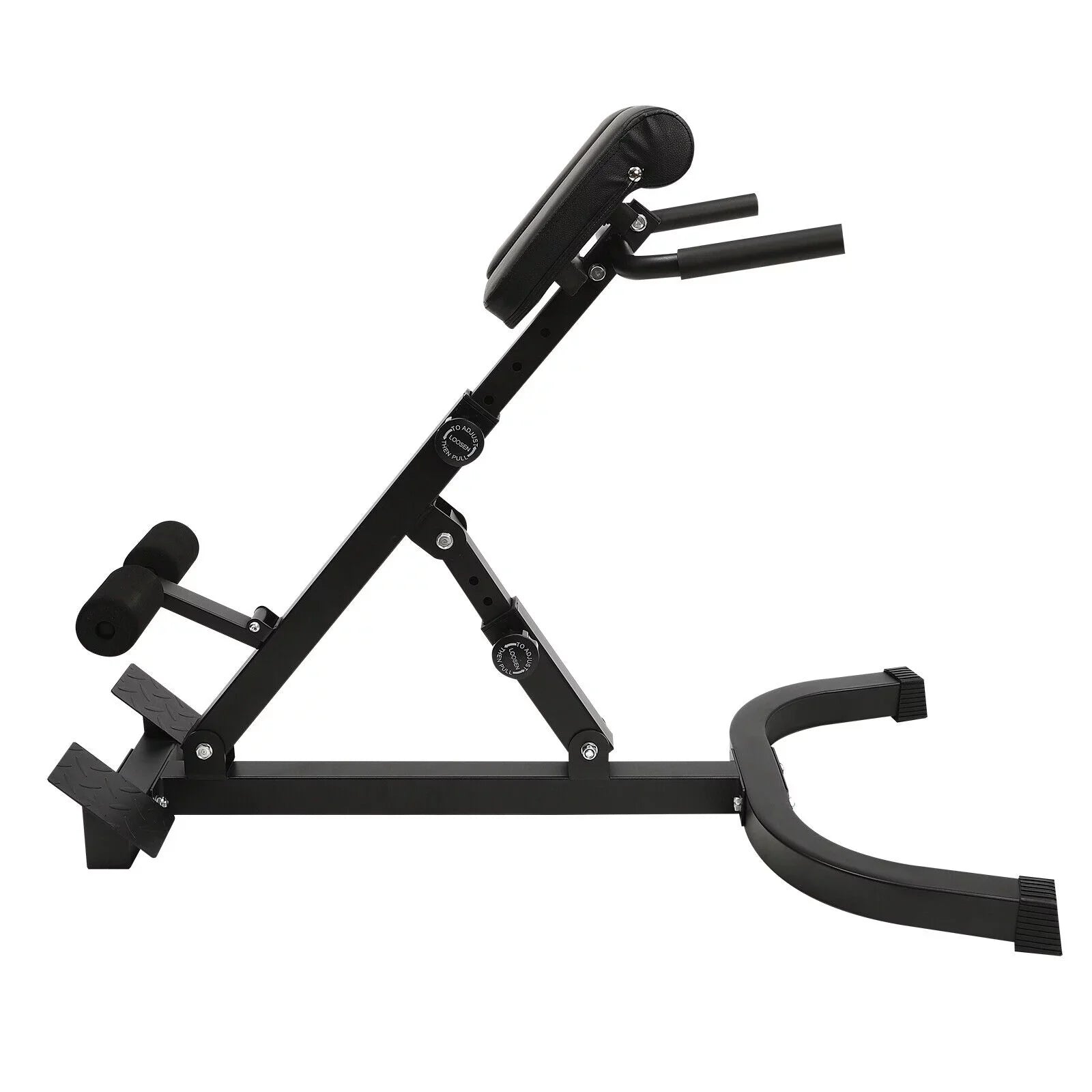 5 Position Tilt Angle Roman Chair Back Extension Machine, Hyperextension Bench W/ Angle Height Adjust 150kg/330lbs