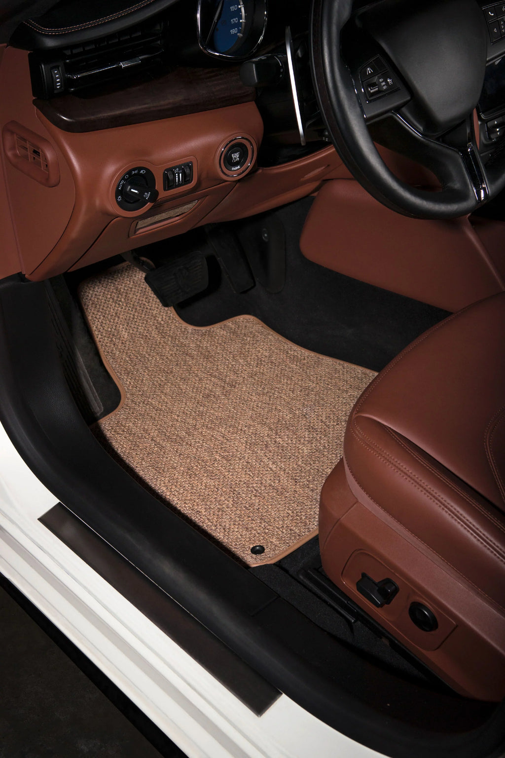 GGBAILEY Ford Explorer Beige Condition Textile™ Carpet Car Mats, Custom Fit for 2015, 2016, 2017, 2018, 2019 - Large Cargo Mat (w/ Rear Seat Down)